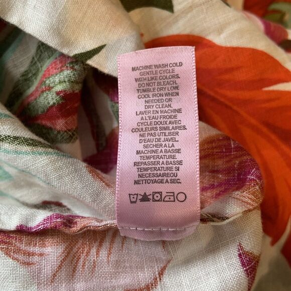 Calypso St. Barth Melindia Crop Pants Linen Floral Size S Resort Boho Comfort - Picture 11 of 11